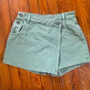 Zara Green Denim Skort